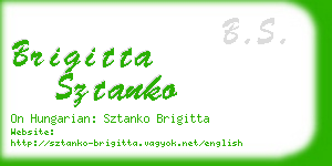 brigitta sztanko business card